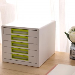 Cabinet 5 sertare ALB/VERNIL DELI Cabinet 5 sertare ALB/VERNIL DELI