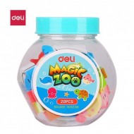 Radiera creion MINI ZOO DELI, 20/ borcanas