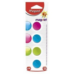 Magnet rotund, 22 mm, culori asortate, 4 buc/set Maped Magnet rotund, 22 mm, culori asortate, 4 buc/set Maped