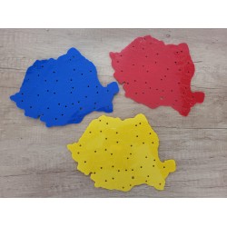 Sablon plastic, harta Romaniei, diverse culori Sablon plastic, harta Romaniei, diverse culori