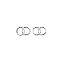 Elemente din ceara pentru decorat: Wedding rings, 2,5 cm o, argintiu, 2 pairs