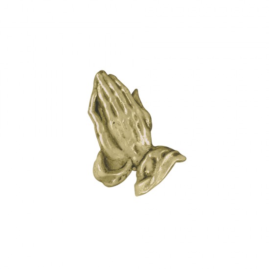 Elemente din ceara pentru decorat: Praying hands, 5 cm, gold, 1 pcs.