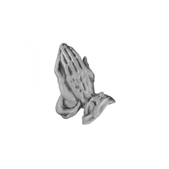 Elemente din ceara pentru decorat: Praying hands, 5 cm, argintiu, 1 pcs.