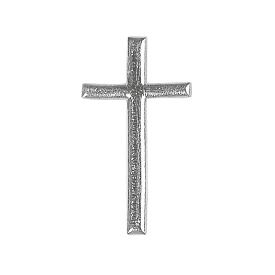 Elemente din ceara pentru decorat: Cross, argintiu, 4cm, tap-bag. 1 pc