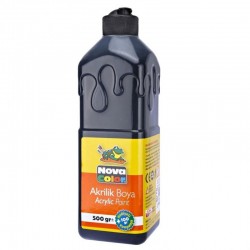Culori acrilice Nova Color 500gr, negru Culori acrilice Nova Color 500gr, negru