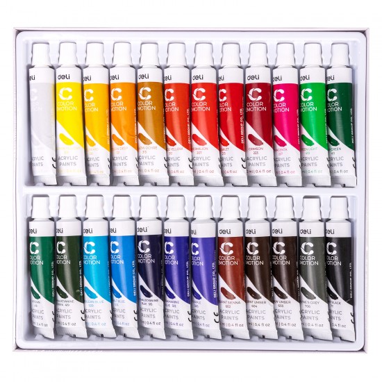 Culori acrilice 24 culori 12ml DELI