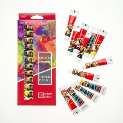 Tempera 12 culori x  12ml Daco Tempera 12 culori x  12ml Daco
