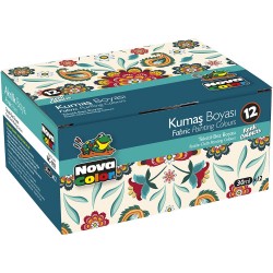 Vopsea pentru textile 12 X 30 ml/set, NOVA COLOR NC-192 Vopsea pentru textile 12 X 30 ml/set, NOVA COLOR NC-192