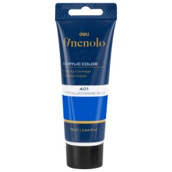 Culori acrilice Deli 75 ml Bleu-401 Culori acrilice Deli 75 ml Bleu-401