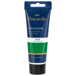 Culori acrilice Deli 75 ml Verde-506 Culori acrilice Deli 75 ml Verde-506