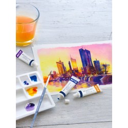 Tempera Faber-Castell 24 culori x 9ml, 1 paleta amestecat culorile Tempera Faber-Castell 24 culori x 9ml, 1 paleta amestecat culorile