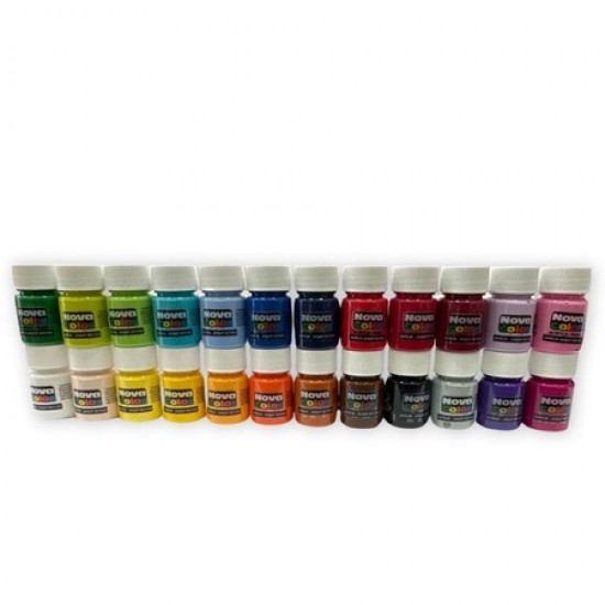 Culori acrilice Nova Color NC-2009, 24 culori  x 17 ml