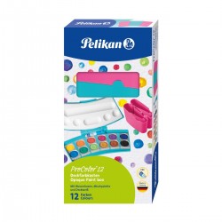 Acuarele 735 ProColor®, 12 culori/set, turcoaz / roz, Pelikan 701198 Acuarele 735 ProColor®, 12 culori/set, turcoaz / roz, Pelikan 701198