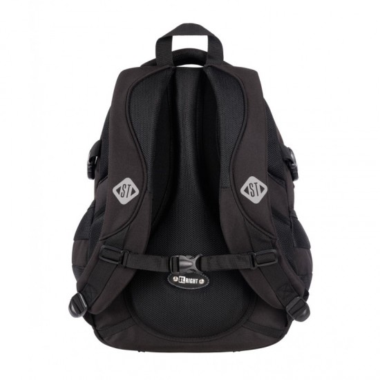 Rucsac / Ghiozdan St.Majewski St.Right Sleepy Corgi, 43cm, 4 compartimente, negru cu alb,  664359 Rucsac / Ghiozdan St.Majewski St.Right Sleepy Corgi, 43cm, 4 compartimente, negru cu alb,  664359