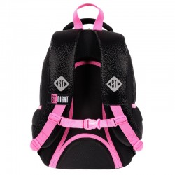 Rucsac / Ghiozdan St.Majewski St.Right Black Glitter, 39cm, 3 compartimente, negru cu roz, 665356 Rucsac / Ghiozdan St.Majewski St.Right Black Glitter, 39cm, 3 compartimente, negru cu roz, 665356