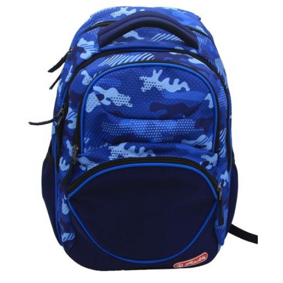 Ghiozdan Zipper Cube, 43x29x22 Cm, Motiv Blue Army