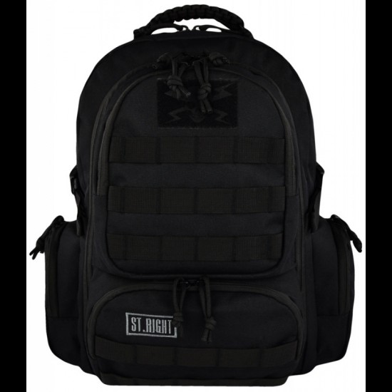 Rucsac / Ghiozdan St.Majewski St.Right Military Black, 4 compartimente, 2 buzunare, negru, 619823
