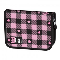 Penar neechipat St.Majewski St.Right Pink Checkered, 1 fermoar, 2 extensii, negru cu roz Penar neechipat St.Majewski St.Right Pink Checkered, 1 fermoar, 2 extensii, negru cu roz