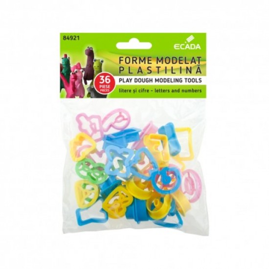 Forme pentru modelat plastilina 36 litere si cifre ECADA