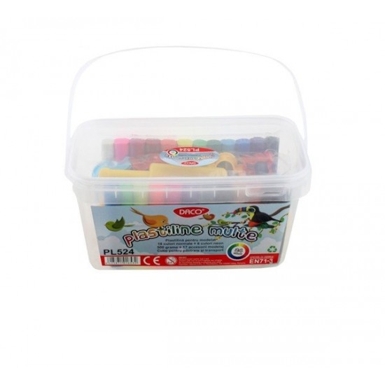 Plastilina 24×21 g + forme modelaj DACO