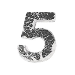 Numere din ceara -5-, argintiu, 9mm, 2 pcs.