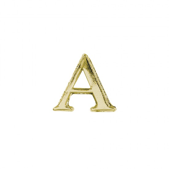 Elemente din ceara pentru decorat: Alpha + Omega, gold, 2,5cm, 2 pce.