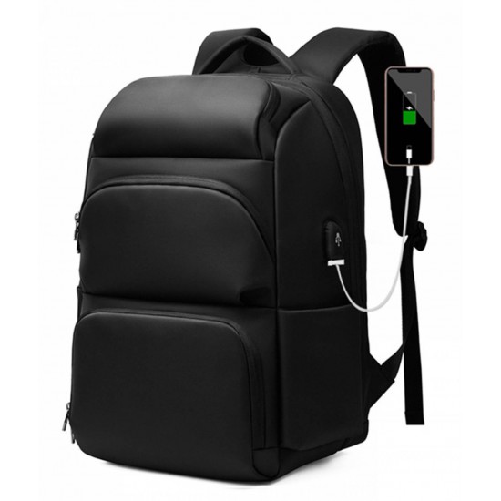 Ghiozdan laptop, Black It, 5 Fermoare, 45HX30X24cm, Negru