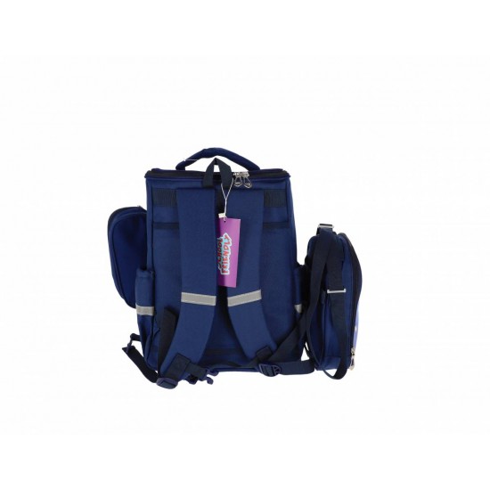 Ghiozdan Scolar, Schoolfriendly Astronaut, 2 Fermoare, 36x30x20cm, Albastru, Penar si LunchBox Ghiozdan Scolar, Schoolfriendly Astronaut, 2 Fermoare, 36x30x20cm, Albastru, Penar si LunchBox