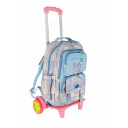 Troler Scolar, Schoolfriendly, catarame , 44x31x20cm, 3fermoare 3compartimente, albastru Troler Scolar, Schoolfriendly, catarame , 44x31x20cm, 3fermoare 3compartimente, albastru