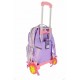Troler Scolar, Schoolfriendly, catarame , 44x31x20cm, 3fermoare 3compartimente, mov