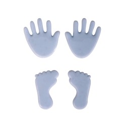 Set decorativ Rayher, manute si picioruse ceara, culoare blue, dimensiune apx. 1 cm