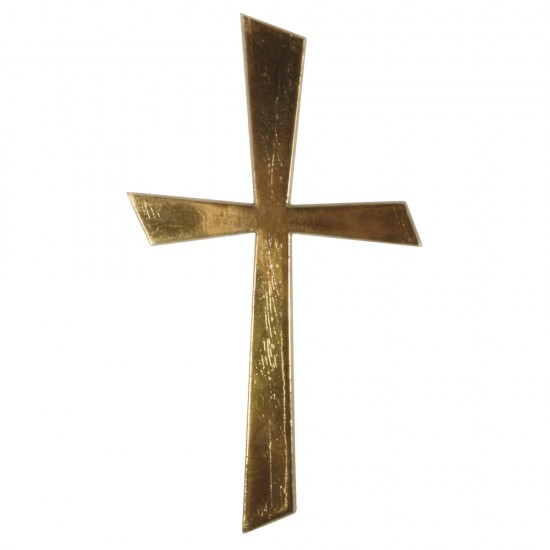 Decoratiune din ceara Cross gold, 10.5x5.5cm, 1pc