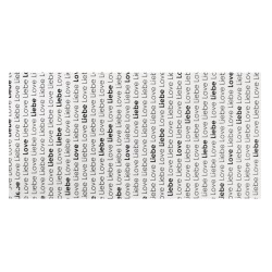 Folie ceara-lettering Love + Liebe , alb, 20x10cm, tab