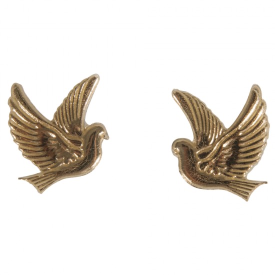 Decoratiune din ceara: Pigeon, gold, 2.2x2.7cm, 2pcs