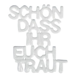 Decoratiune din ceara: Sch?n dass Ihr Euch traut , 3.8x4.5cm, 