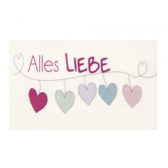 Elemente din ceara pentru decorat: Alles Liebe , 7.5x4.5cm, 