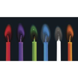 Lumanari pary flacara viu colorata, diverse culori 5mm, 5.5cm, 12/set Lumanari pary flacara viu colorata, diverse culori 5mm, 5.5cm, 12/set