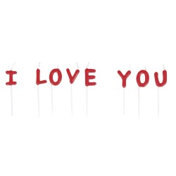 Lumanare I LOVE YOU, clasic rosu, 2x7.7cm, 8 litere, tab-bl Lumanare I LOVE YOU, clasic rosu, 2x7.7cm, 8 litere, tab-bl