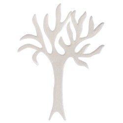 Elemente din ceara pentru decorat: Tree, flat, nacre, 8.5x11.5cm, 1pc