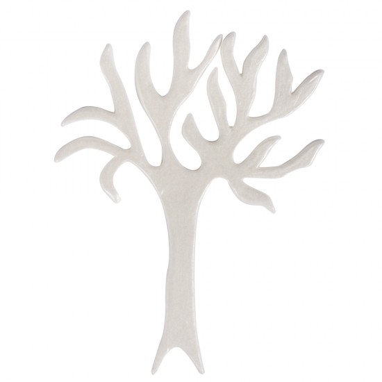 Elemente din ceara pentru decorat: Tree, flat, nacre, 8.5x11.5cm, 1pc