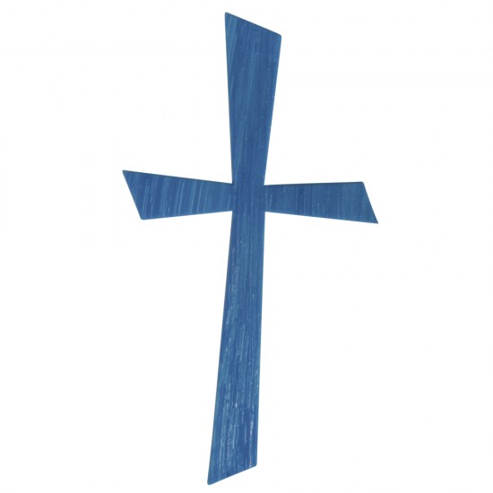 Decoratiune din ceara Cross, azure, 10.5x5.5cm, 1pc