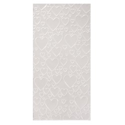 Folie ceara-Hearts, nacre, 20x10cm, 1pc