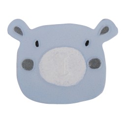 Elemente din ceara pentru decorat: Little bear, baby blue, 4.8x3.7cm, 1pc