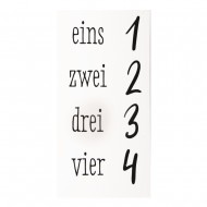 Folie transfer numere Advent, 1-4, 1.5-3cm numbers, 1 coala