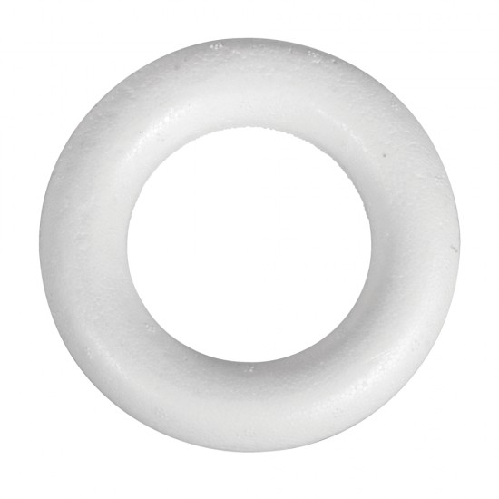 Inel styrofoam Rayher, plat, diam.35 cm, cantitate minima 35 buc