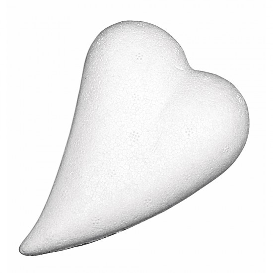 Inima polistiren , styrofoam Rayher, picatura, plata, 20x14 cm