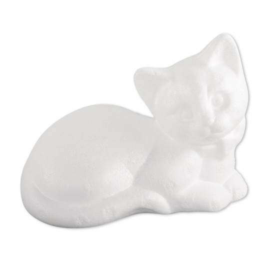 Pisica polistiren ,  styrofoam Rayher, 14 cm