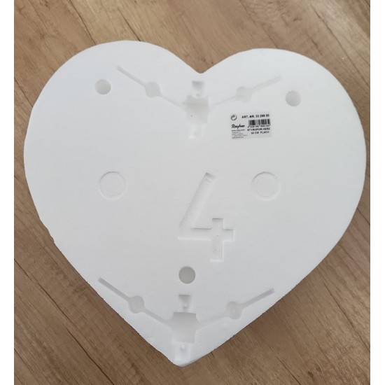 Inima polistiren , styrofoam Rayher, plata, 30 cm