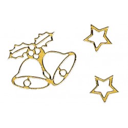 Sticker clopotei si stelute auriu