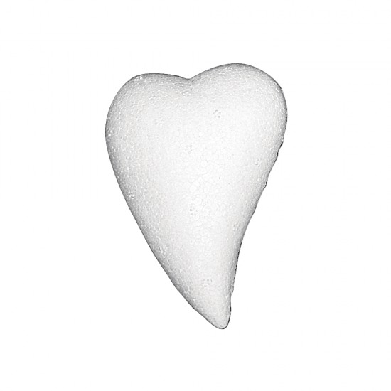 Inima polistiren , styrofoam Rayher, picatura, plata, 8 cm